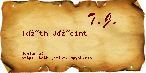 Tóth Jácint névjegykártya
